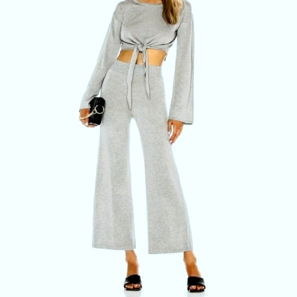 Song Of Style Gray Louisa Knit Pants M